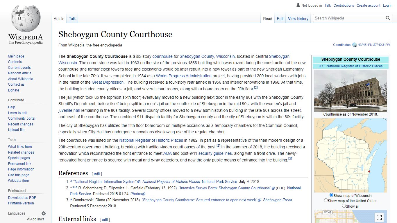 Sheboygan County Courthouse - Wikipedia